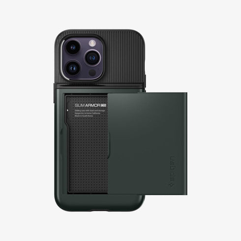 ACS04835 - iPhone 14 Pro Max Case Slim Armor CS in black showing the back